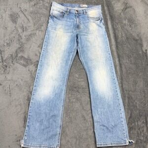 Wrangler‎ Mens Relaxed Boot Light Wash Denim Jeans Comfort Casual Everyday Wear